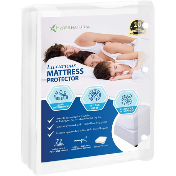 hygeanatural Hygea Natural Luxurious Bed Bug Mattress Cover Full Size